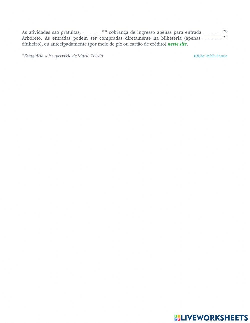 Preposições e contrações Prática