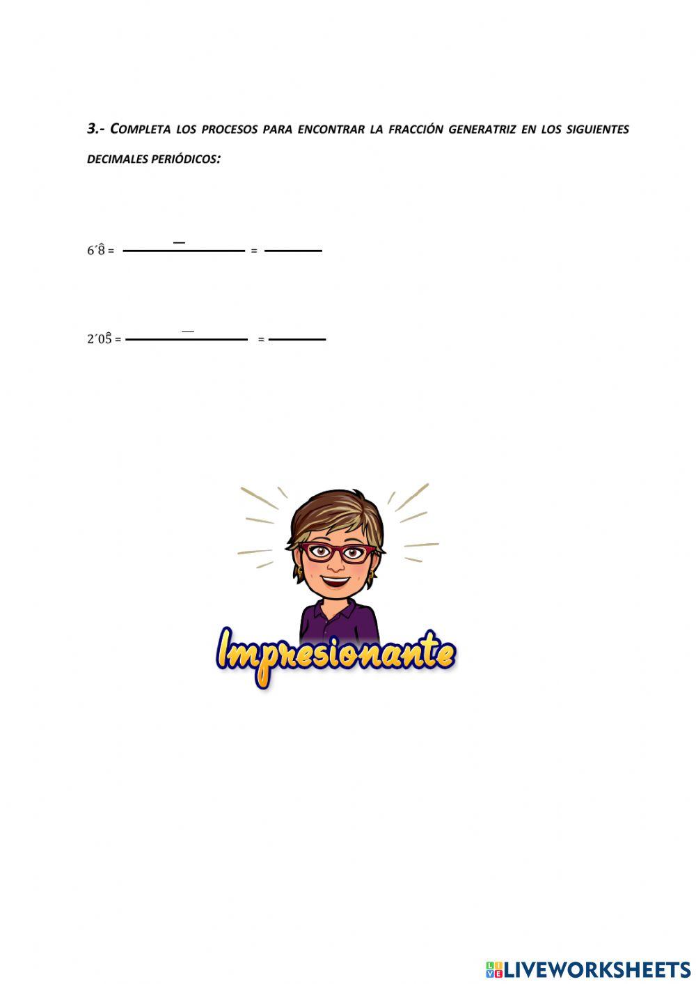 Fracciones Generatrices 2
