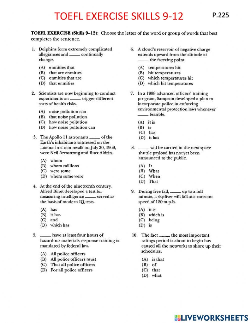 Structure TOEFL Skills 9-12