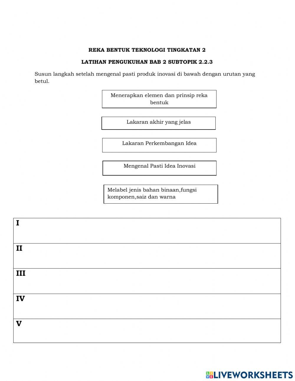 Latihan pengukuhan 2.2.3