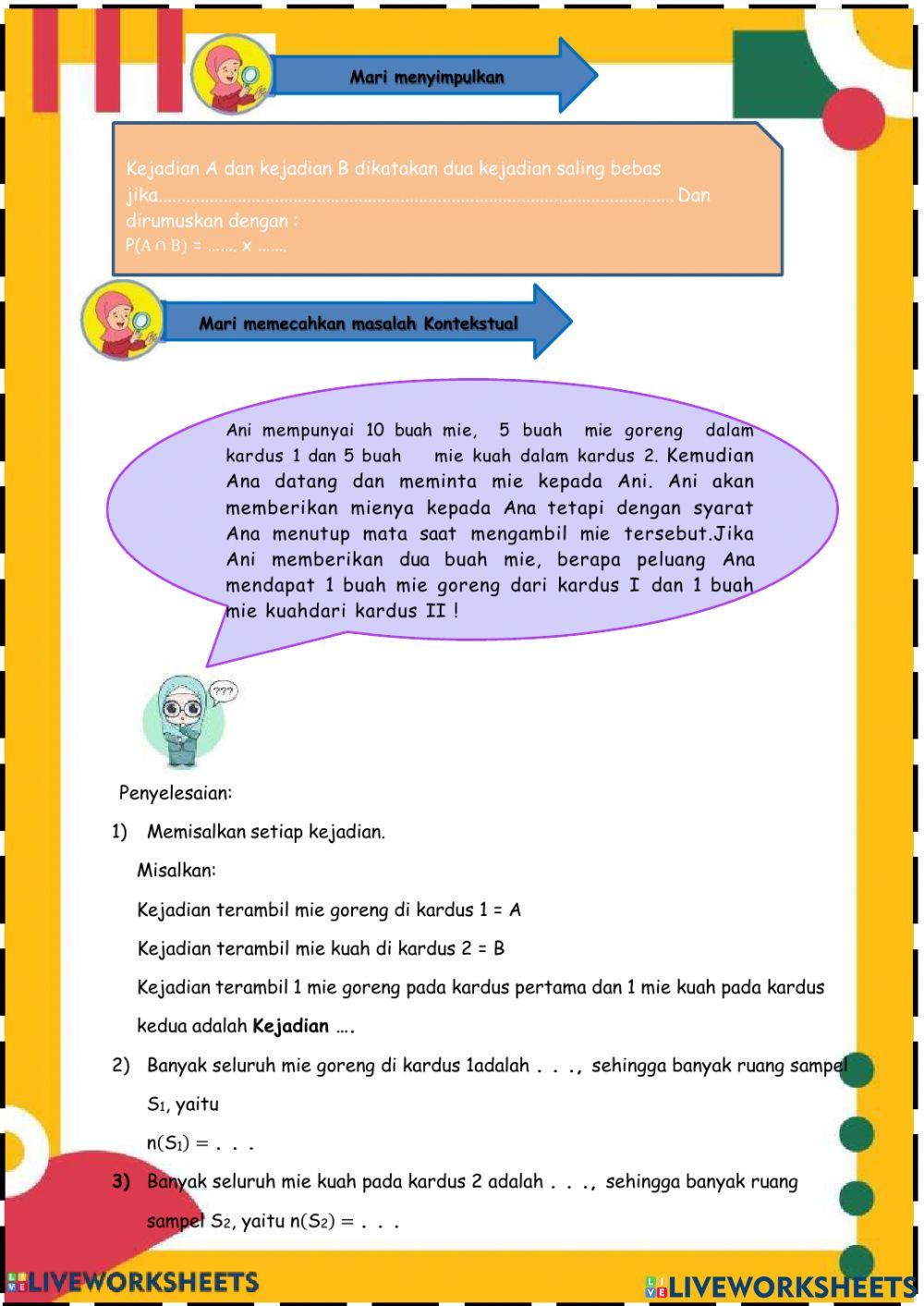 Peluang kejadian saling bebas