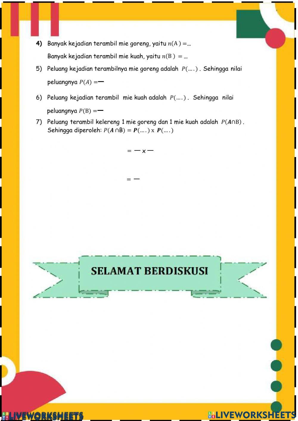 Peluang kejadian saling bebas