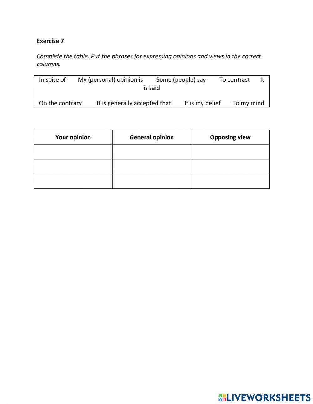 IE2, Unit 7, Writing, Exercise 7