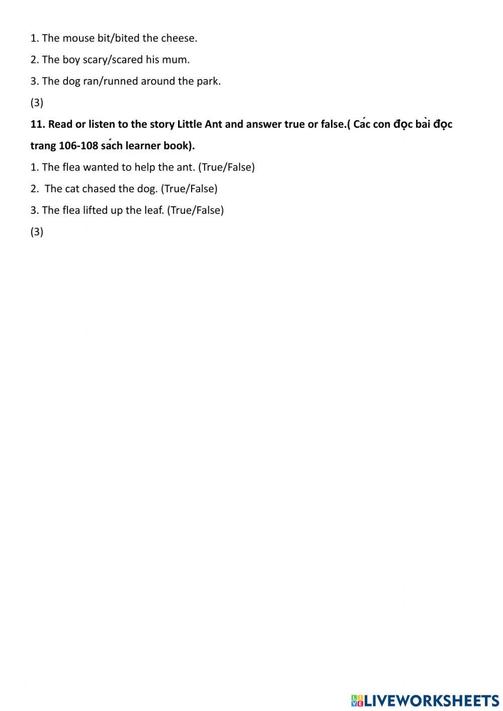 Unit 6 Cambridge Level 2 Practice Test