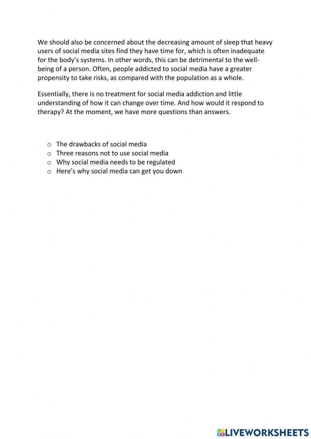 IE3, Unit 7, Reading, Exercise 2