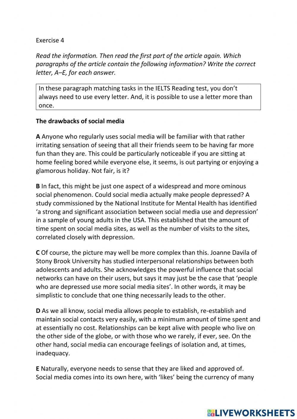 IE3, Unit 7, Reading, Exercise 4