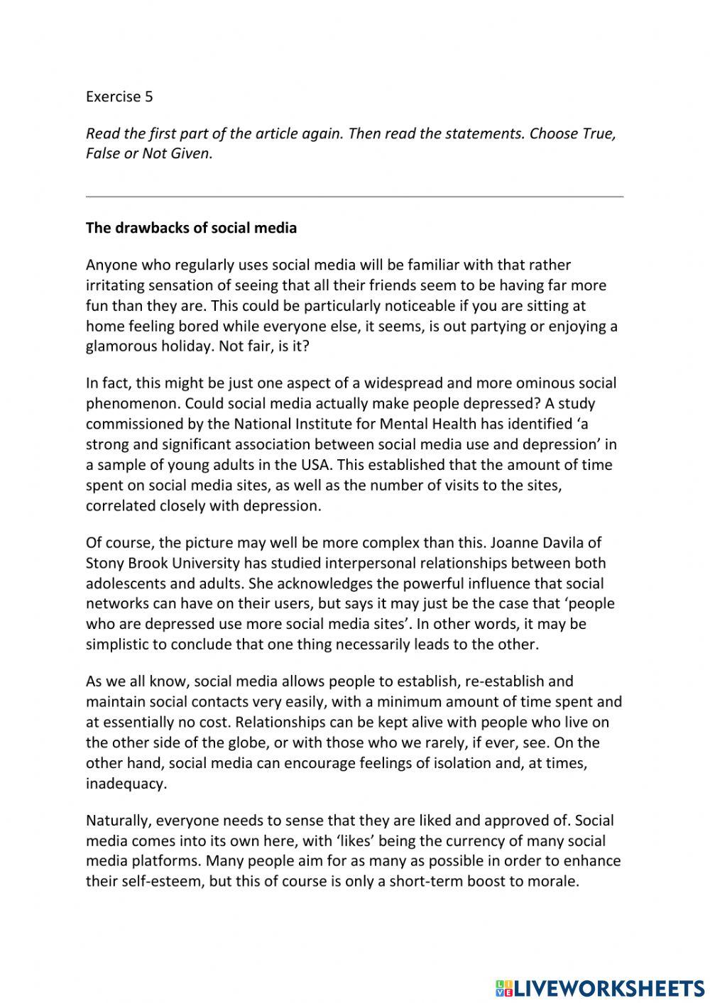 IE3, Unit 7, Reading, Exercise 5