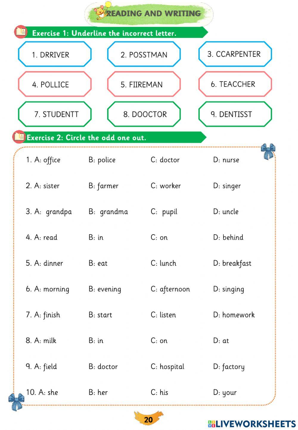 Unit 20. What does your father do