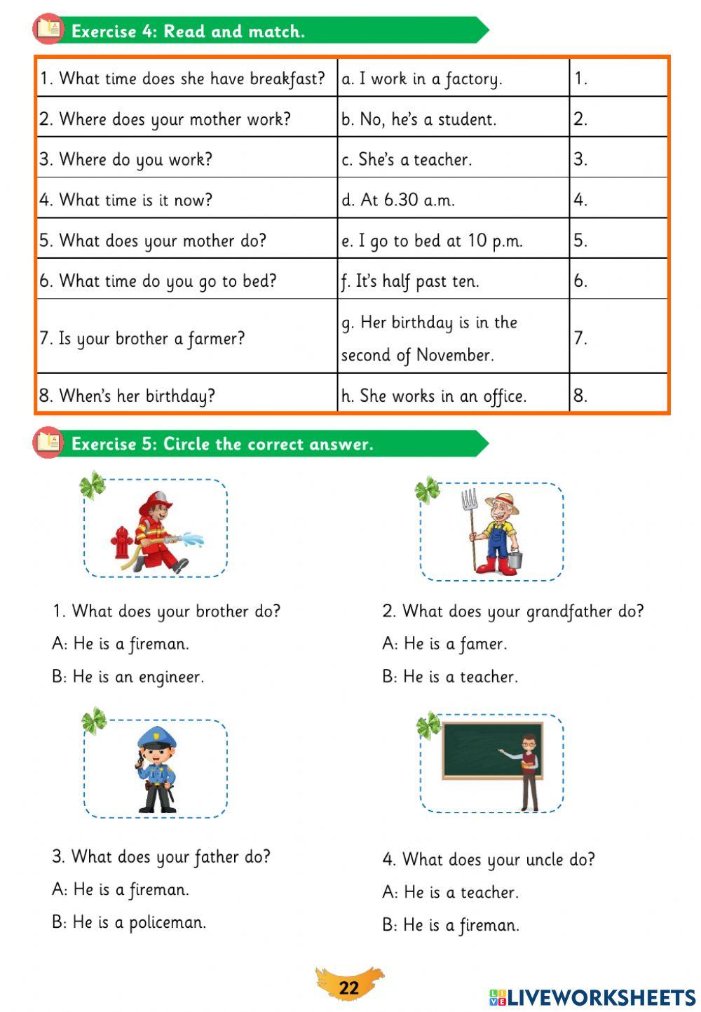 Unit 20. What does your father do