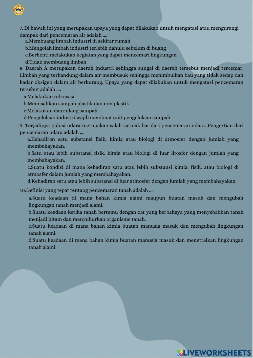 Pencemaran Lingkungan