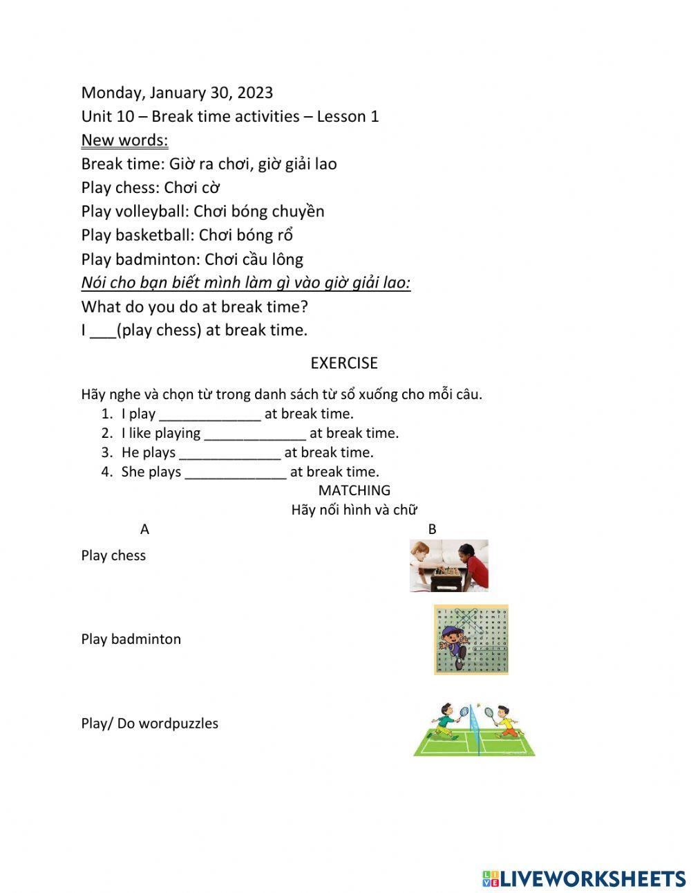 Global-English 3-Unit 10 for Thanh