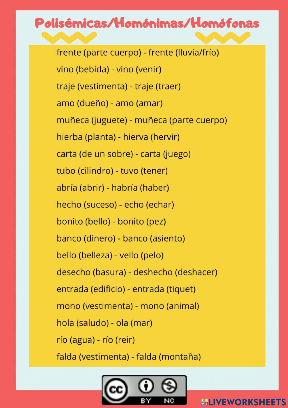 Polisémicas-homónimas-homófonas