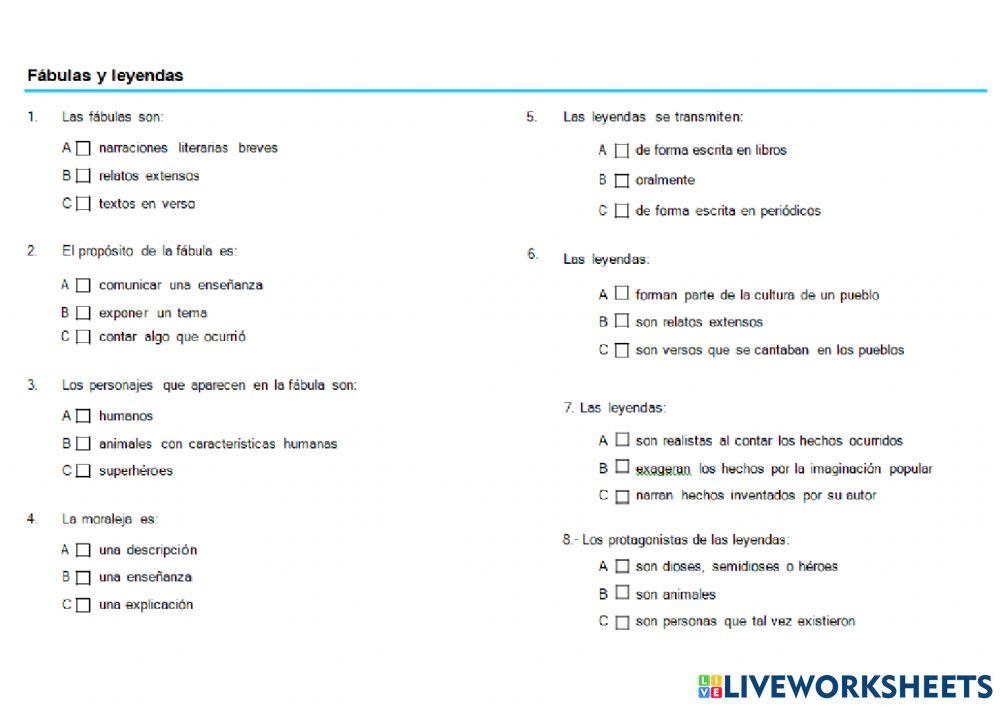 Cuento, fábula y leyenda