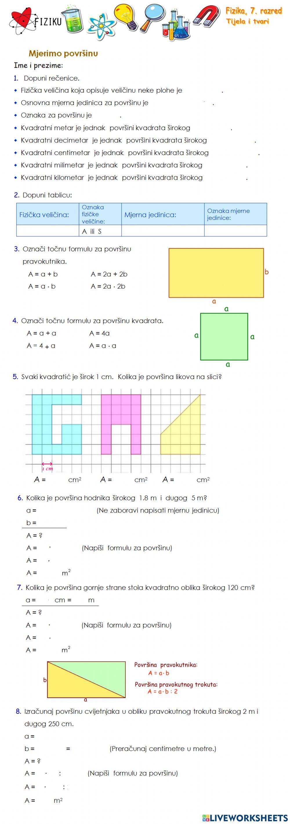 Rl 3: Mjerenje površine