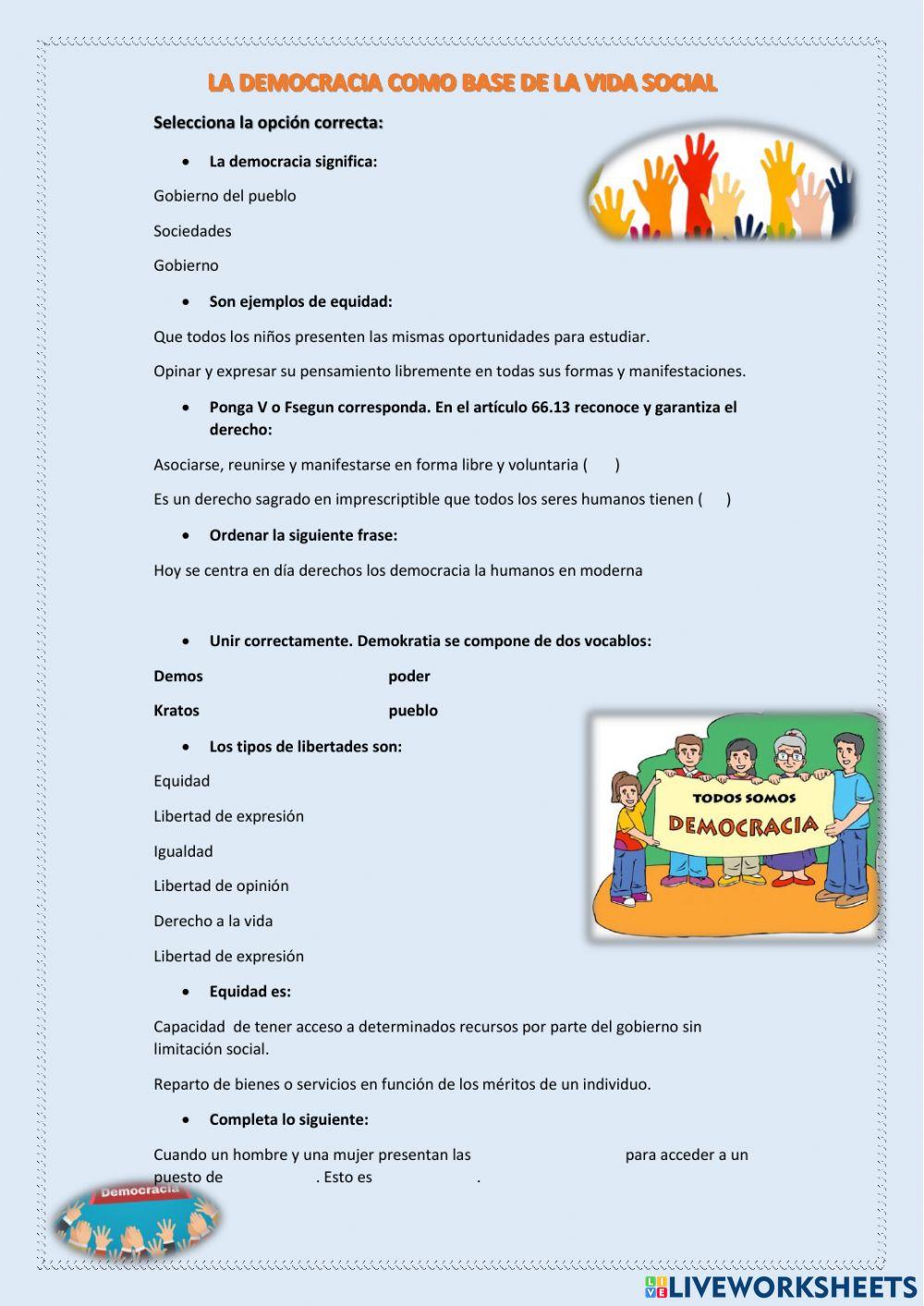 La democracia como base de la vida social