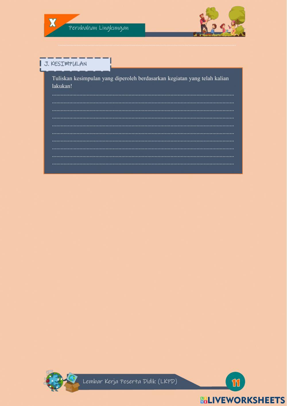 E-lkpd perubahan lingkungan pertemuan 1