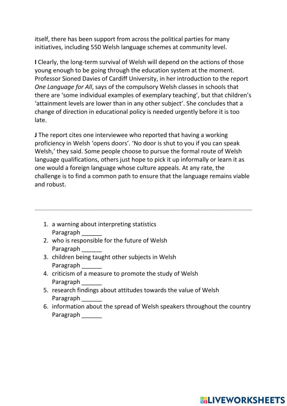 IE3, Unit 8, Reading, Exercise 8