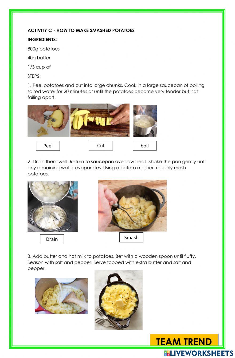 Noting details procedural texts