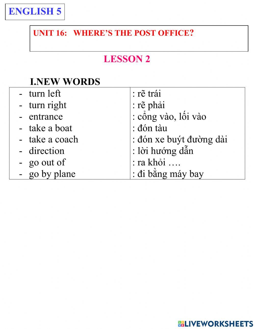 English 5- unit 16- lesson 2