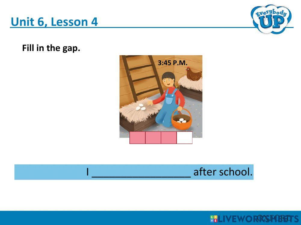 Everybody up3 - Unit 6: Helping out - Lesson 4: Farm chores