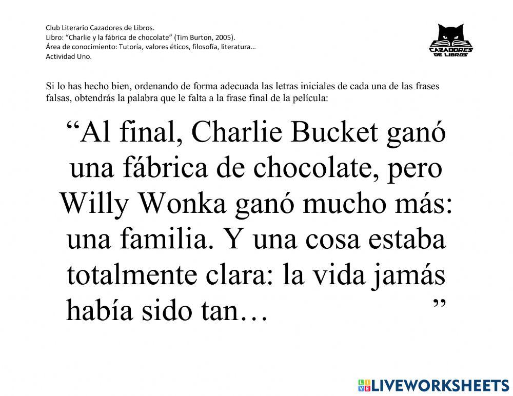 Charlie y la fábrica de chocolate