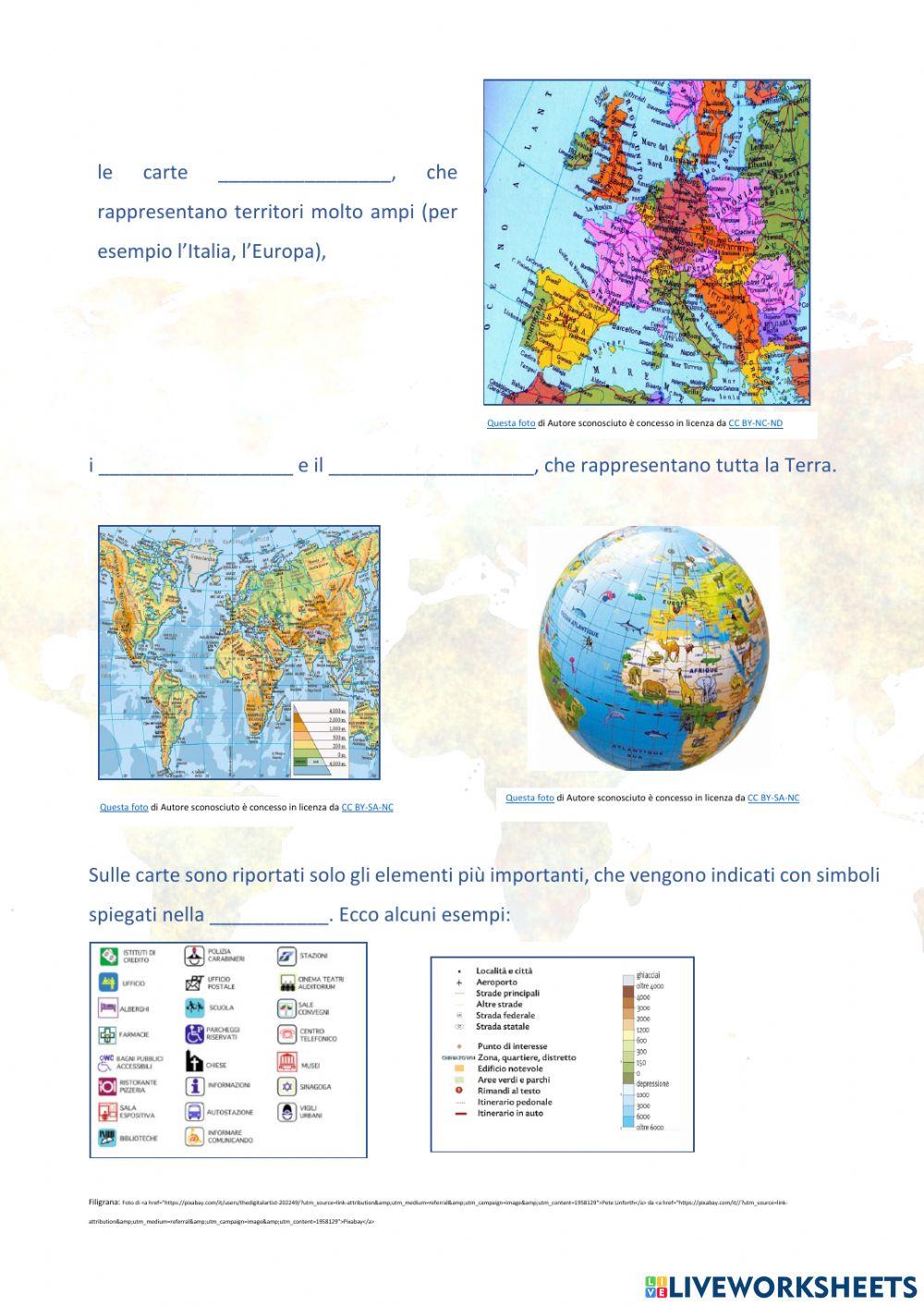 Le carte geografiche Le carte geografiche