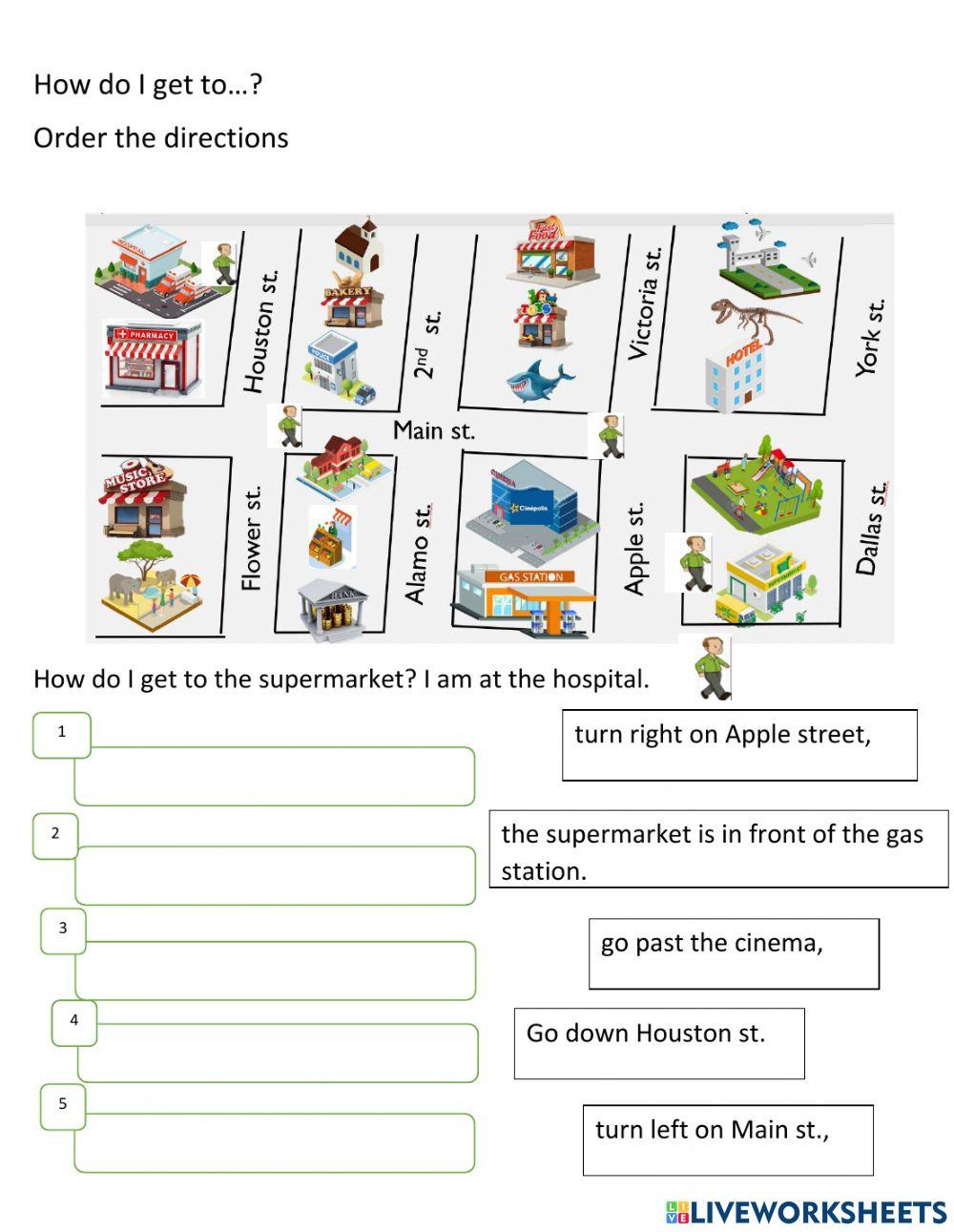Giving directions drag and drop