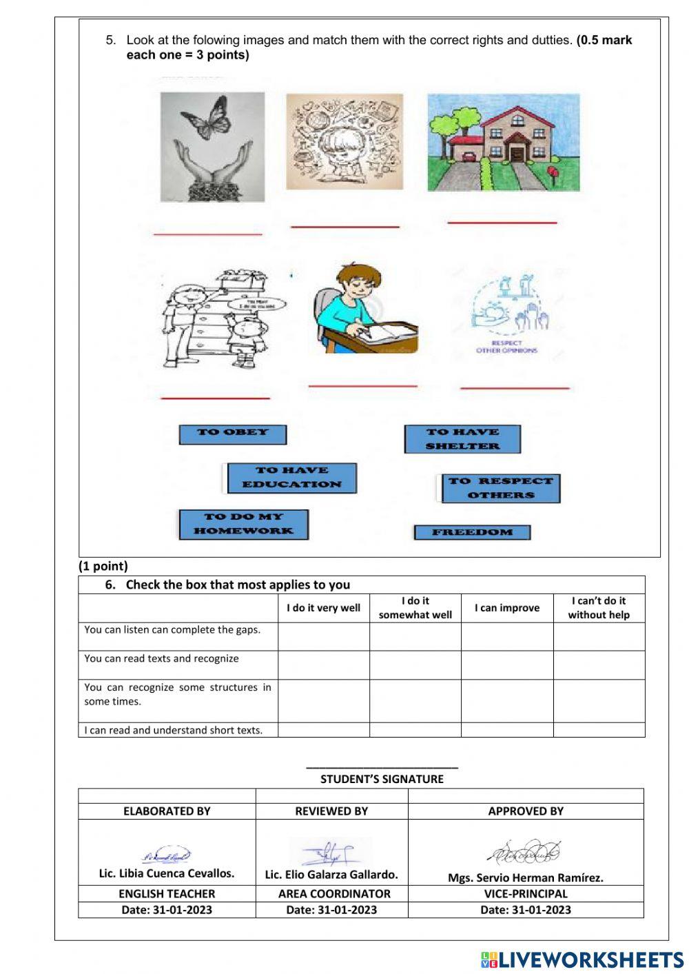 Second quimestral assessment