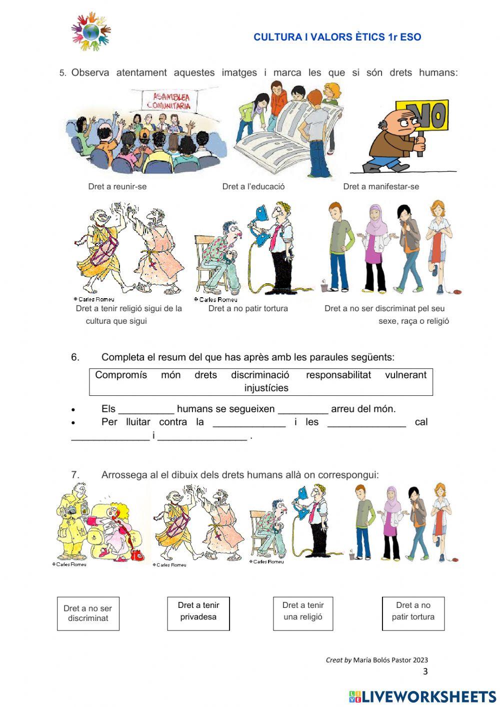 Dret humans activitats