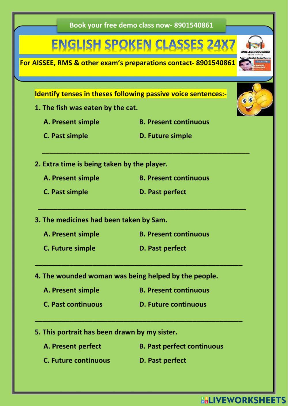 Passive voice tenses