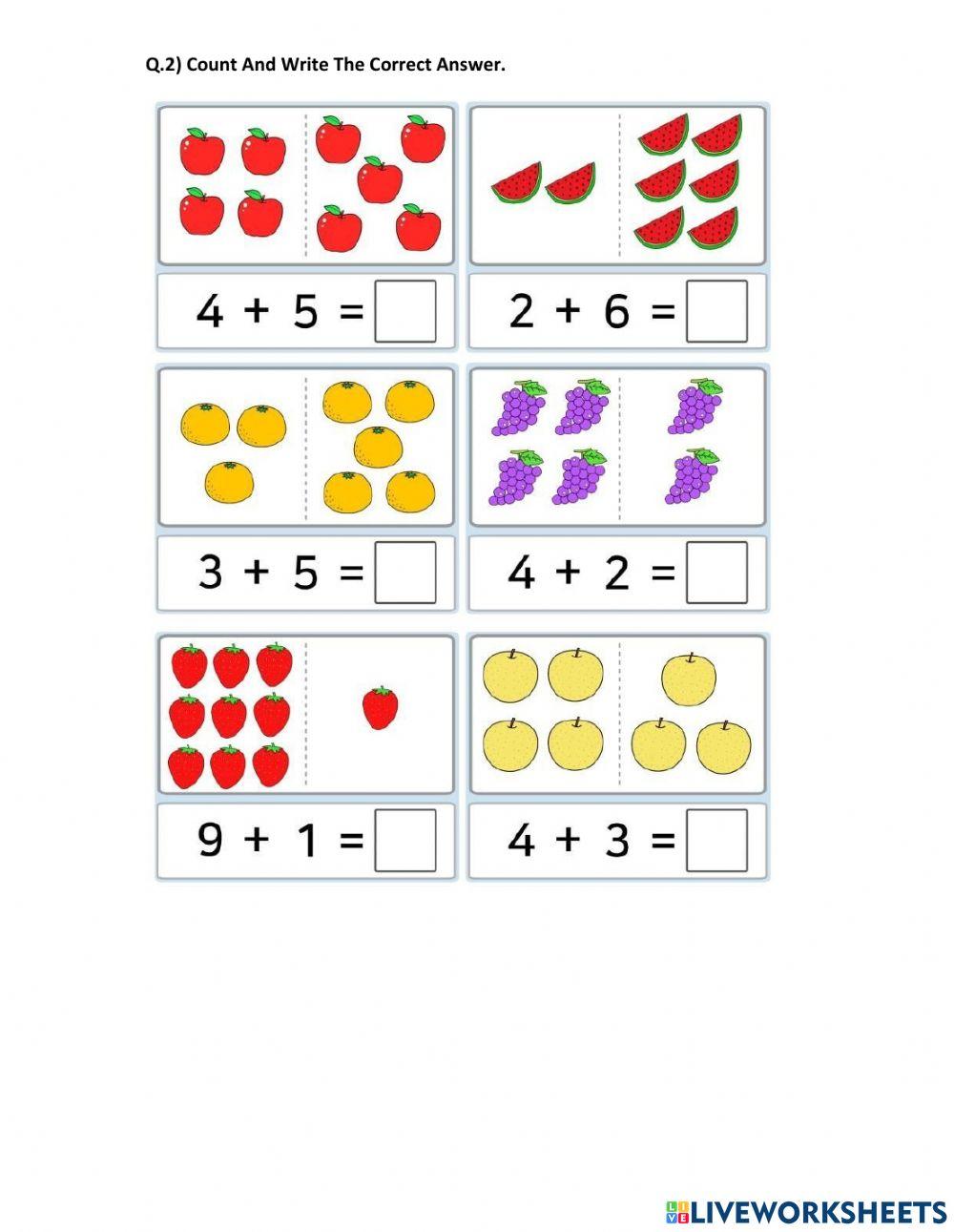 Numeracy worksheet exercise | Live Worksheets