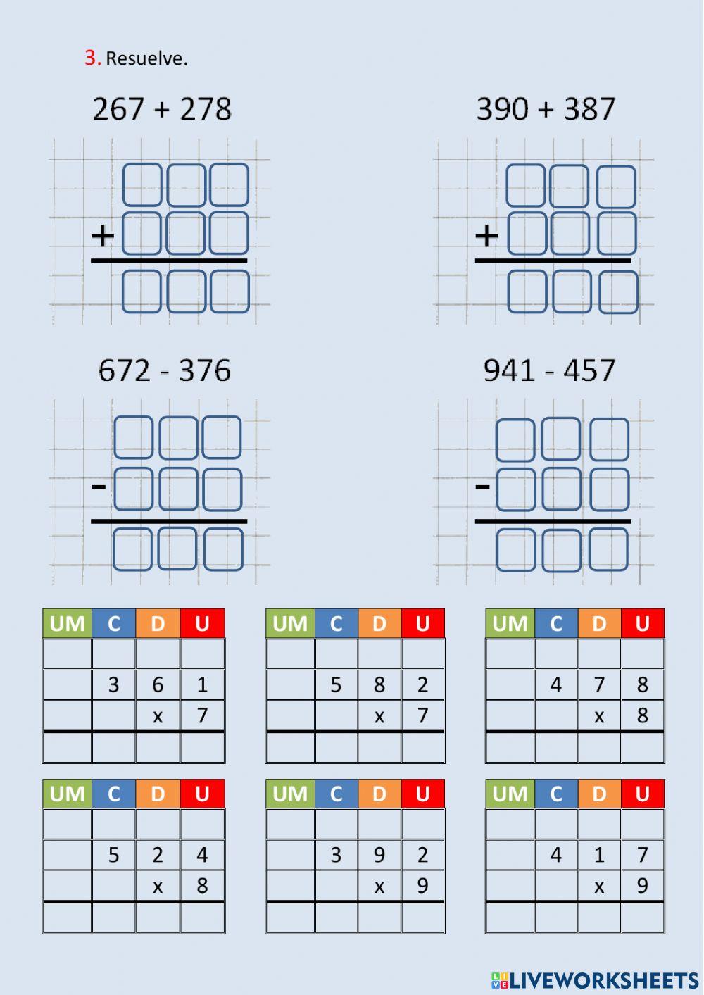 Cálculo - la división