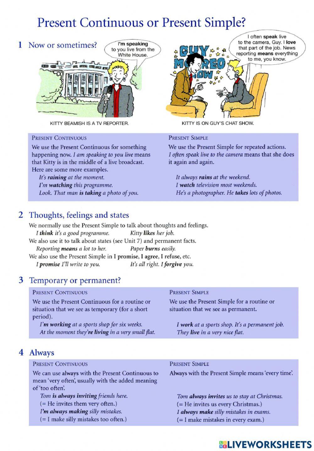 Intermediate Grammar-6 Present Simple or Present Continuous