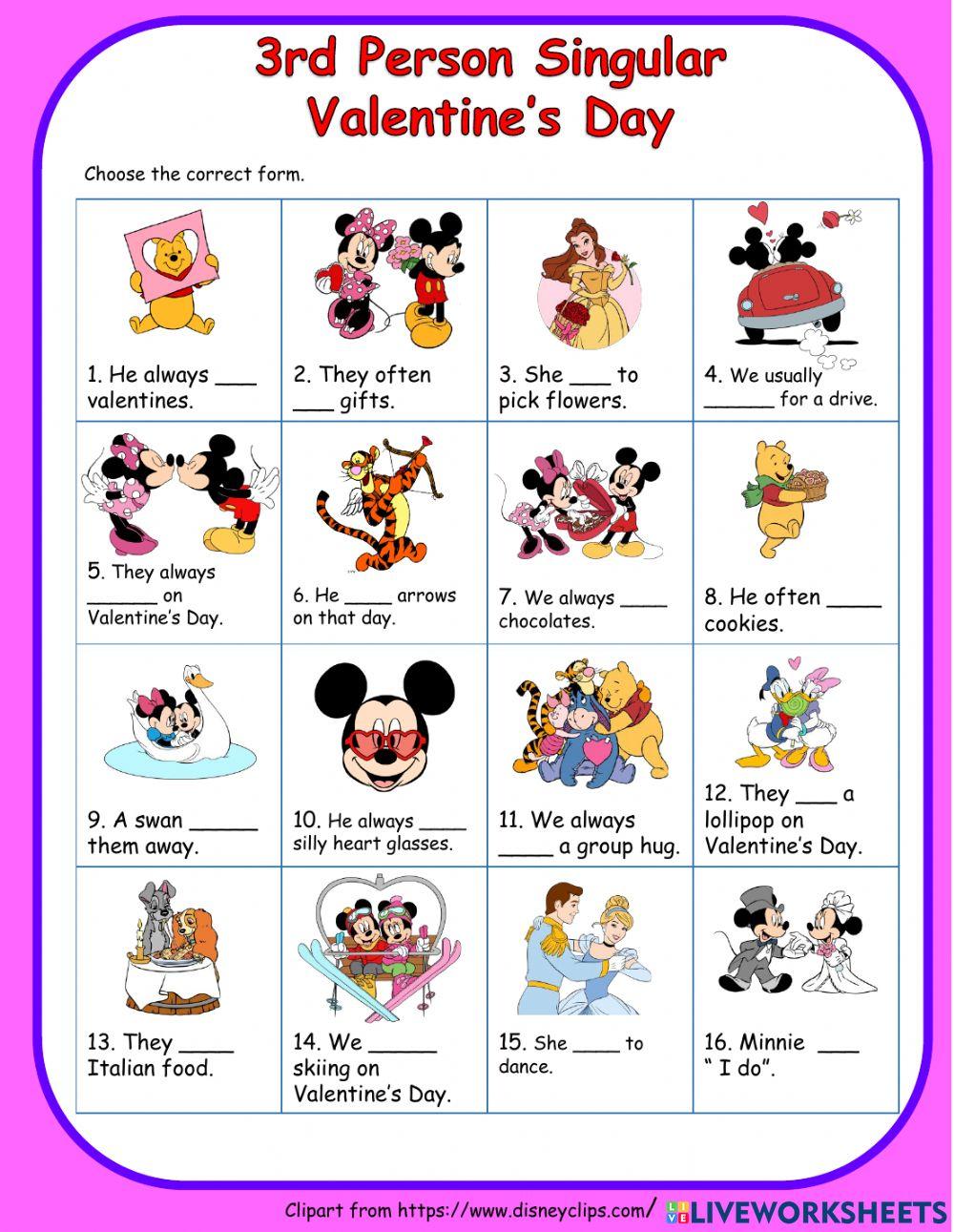 Third Person Singular Valentine's Day