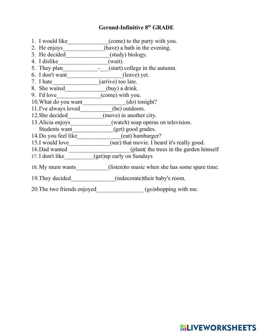 Gerund-Infinitive