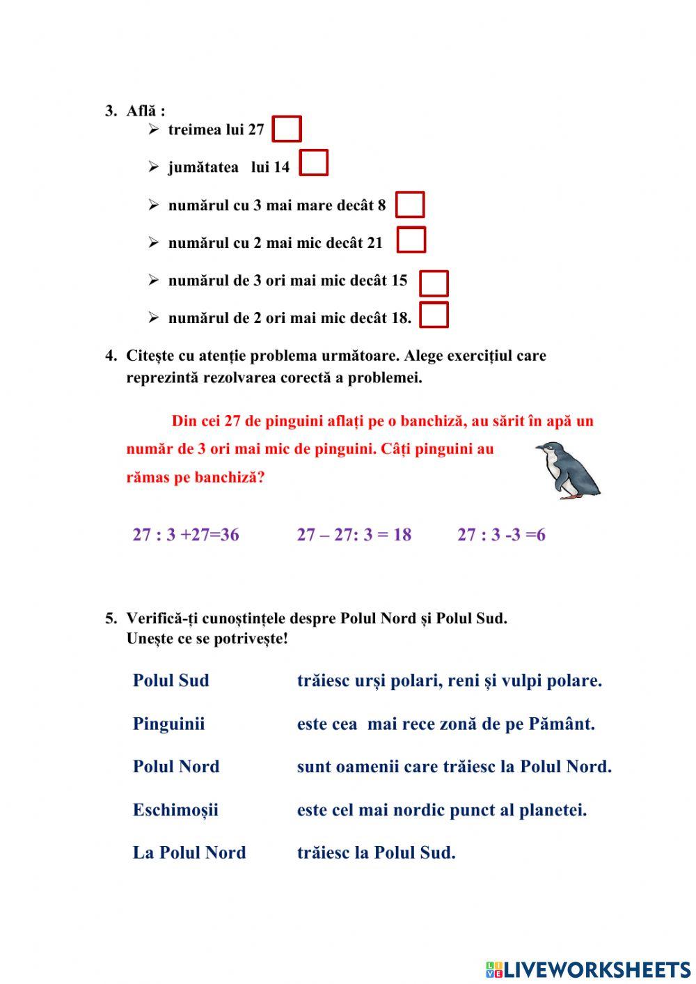 Împărțirea la 2 și împărțirea la 3. Polul Nord și Polul Sud