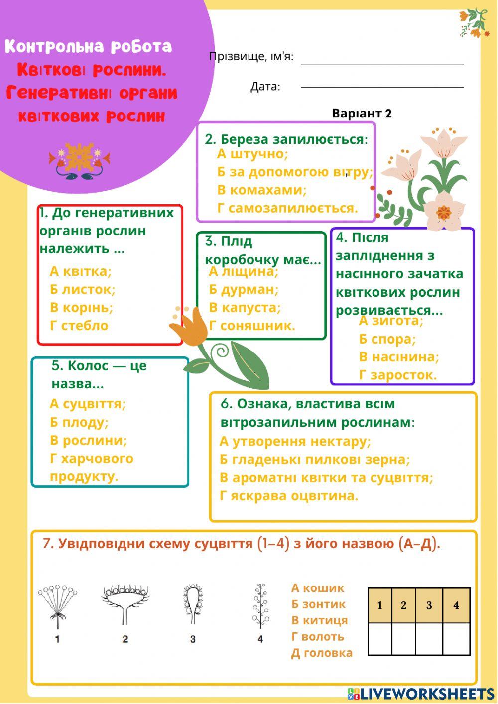 Генеративні органи рослин