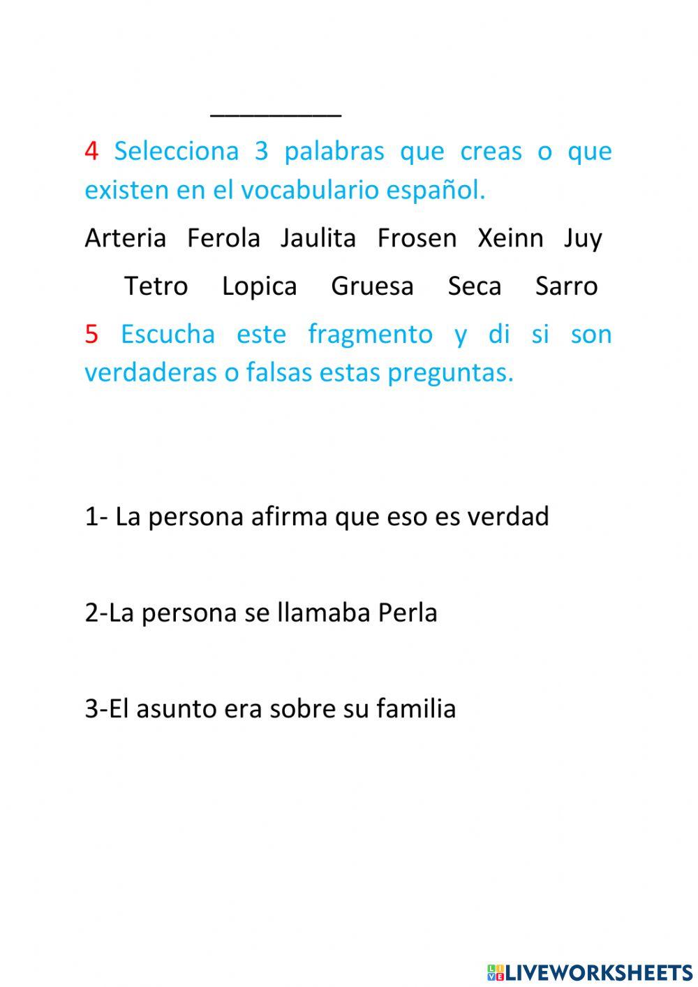Examen lengua unidad 1