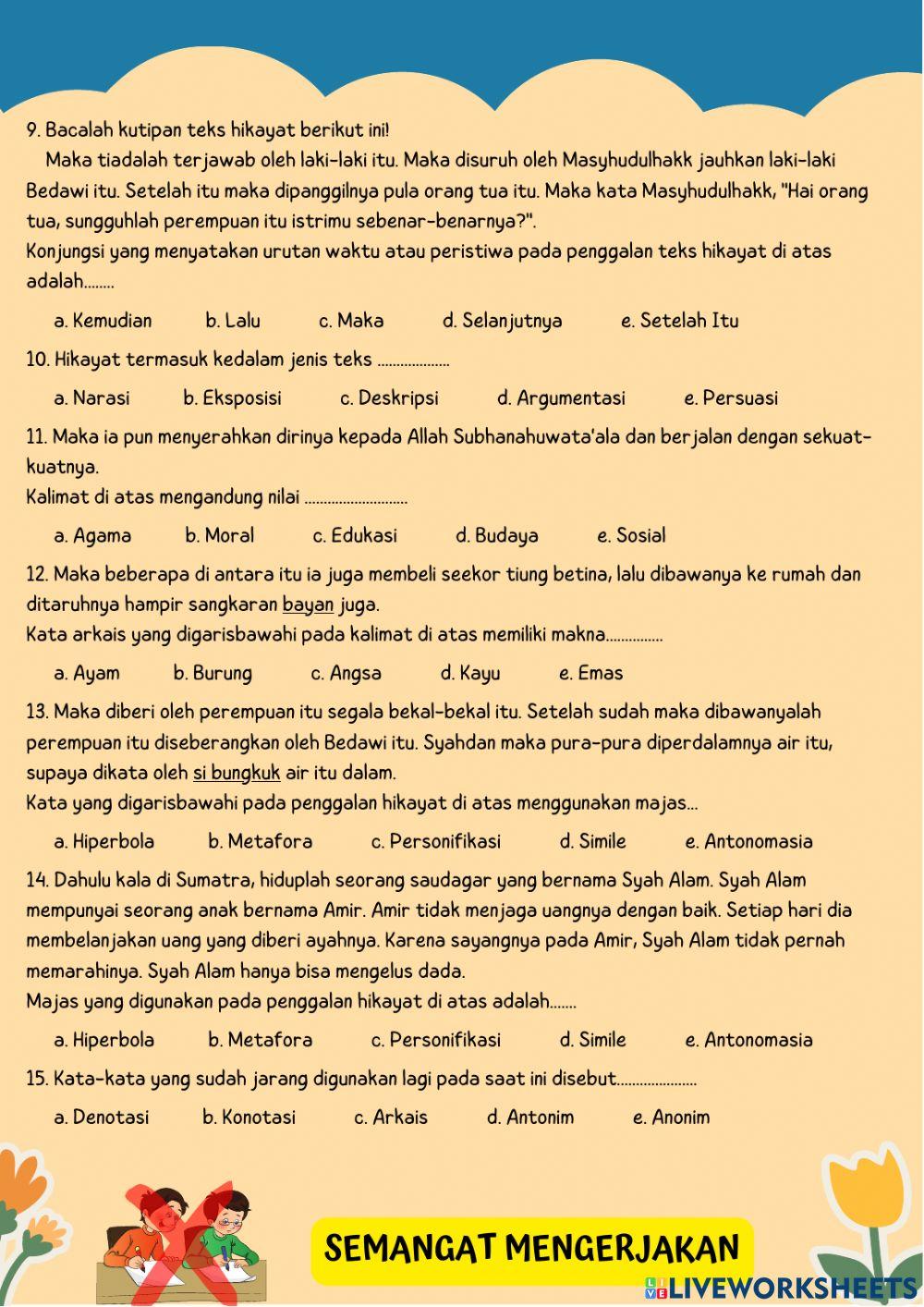 Ulangan harian hikayat