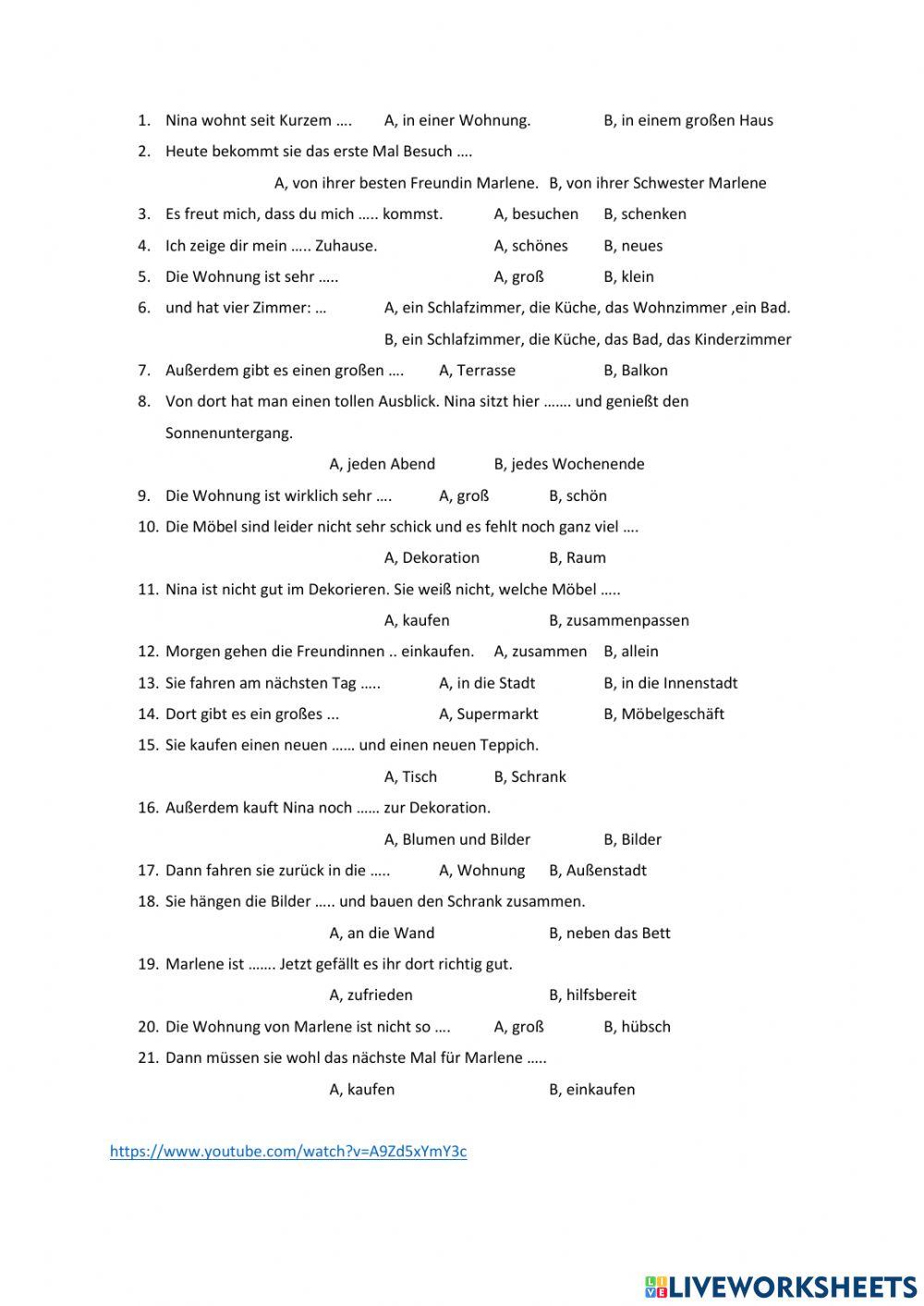 HV - Ninas neue Wohnung