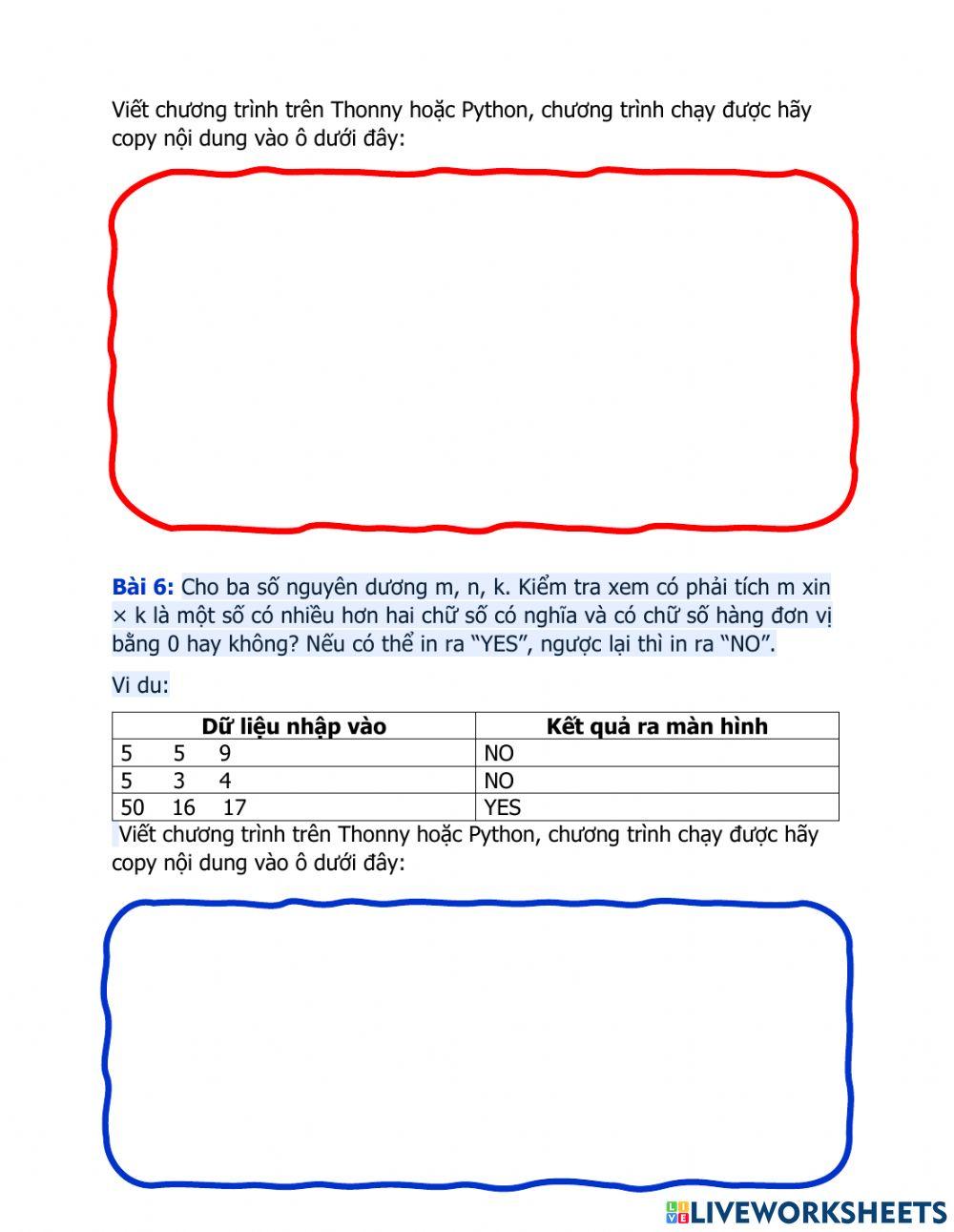 Thực hành câu lệnh rẽ nhánh