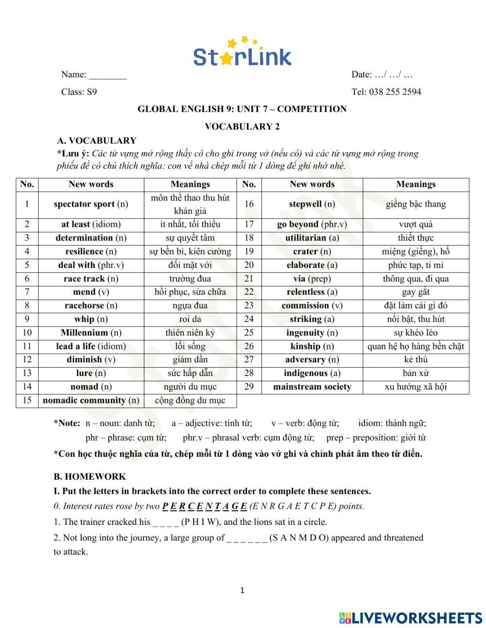 Foreign teacher-S9-Week 24-U7-Vocab 2