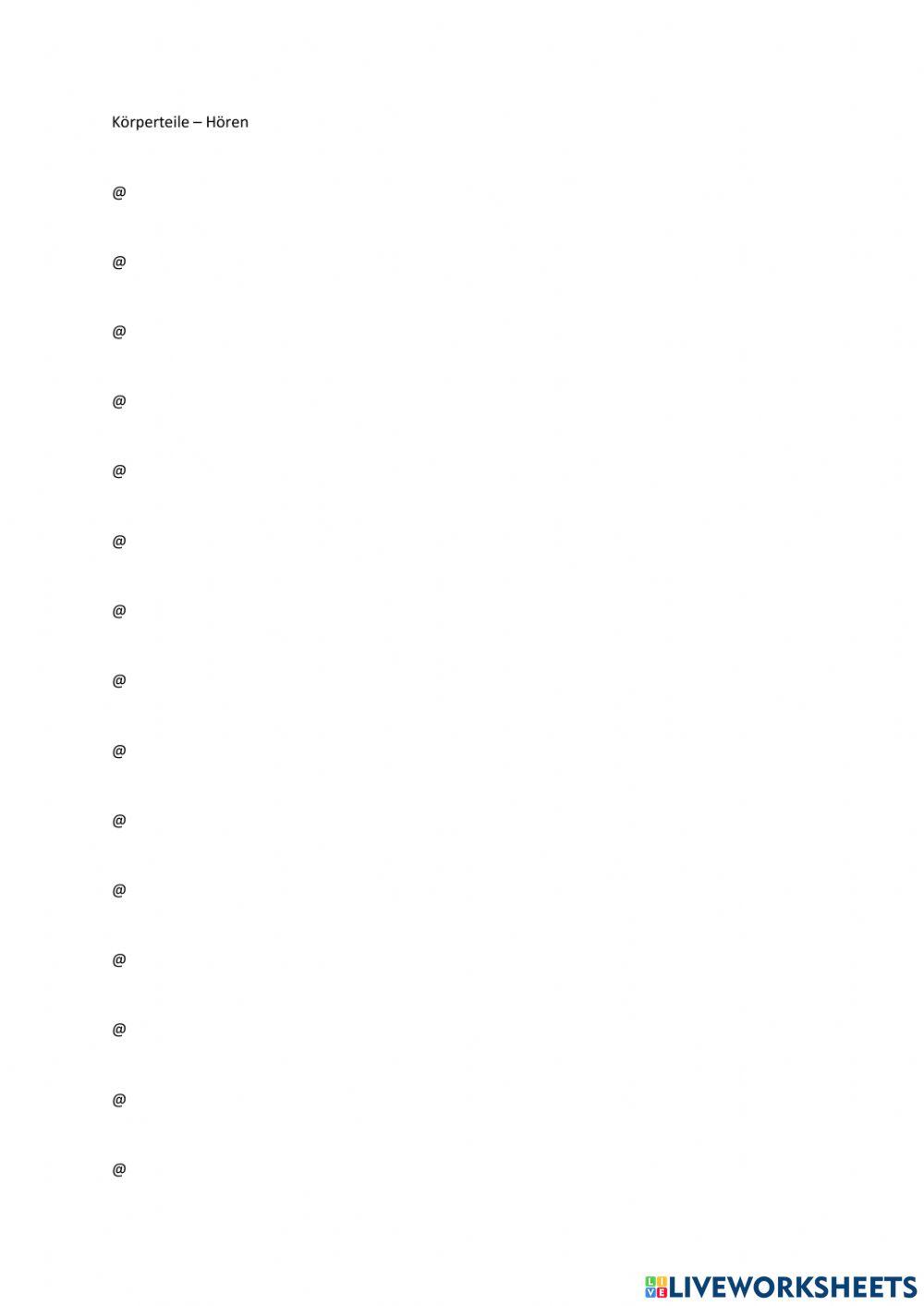 Hören - Körperteile