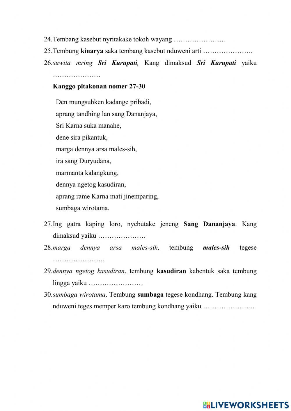 Uji Komepetensi 1 Serat Tripama