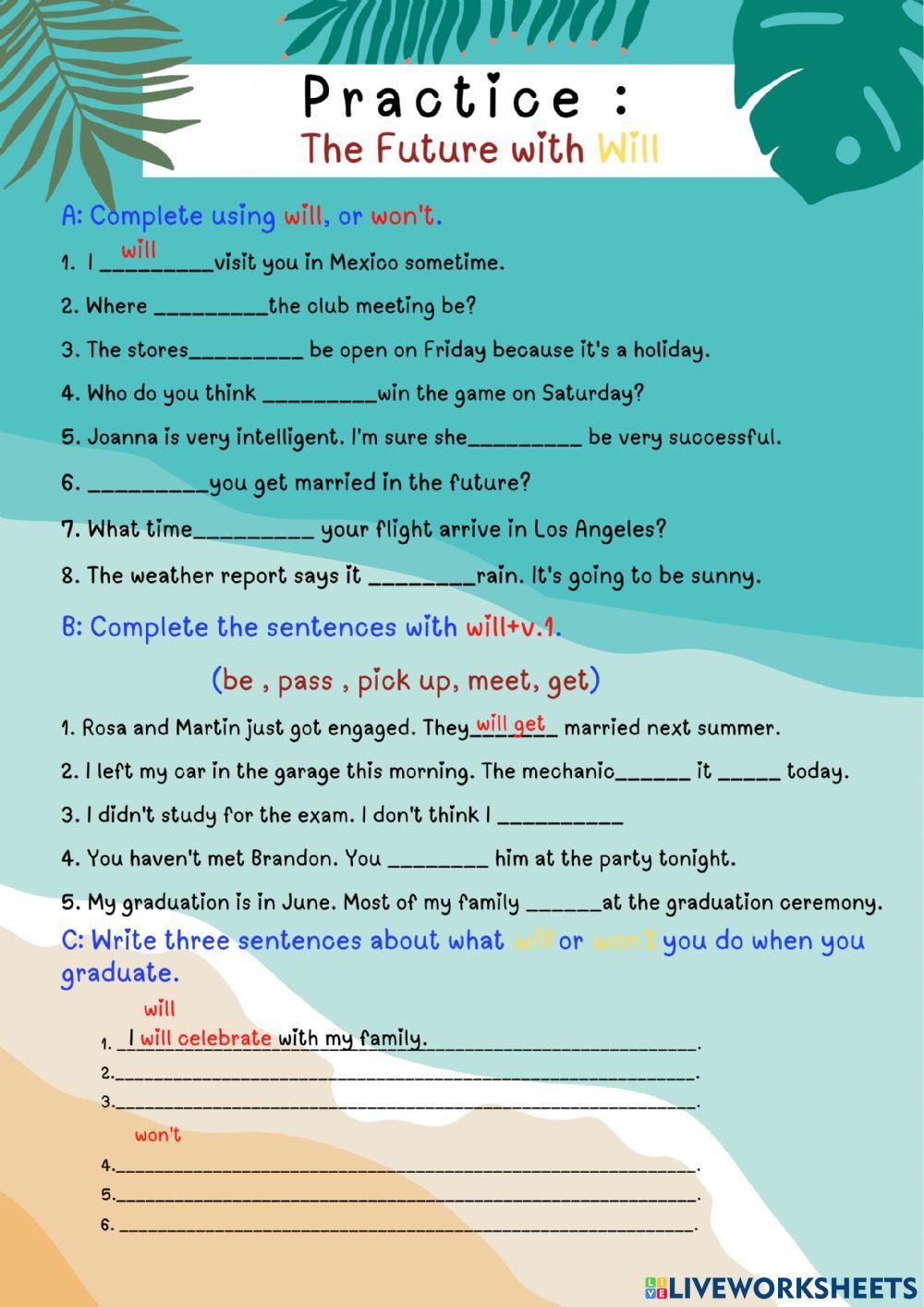 M.3-Gramar-The future with will