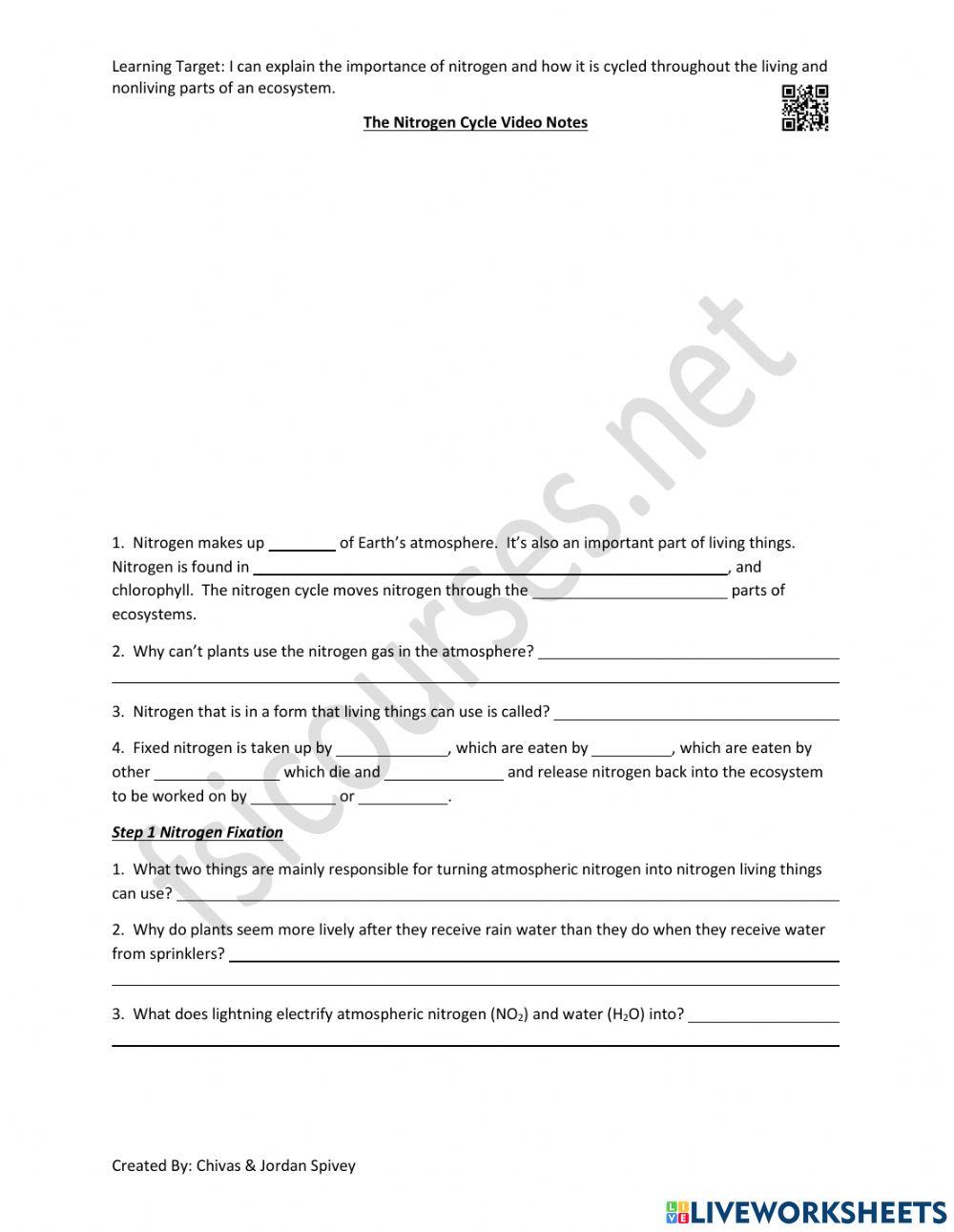 Why is The Nitrogen Cycle So Important Video Notes