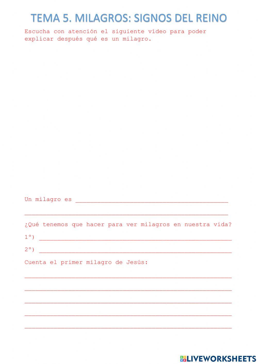Tema 5 milagros:signos del reino