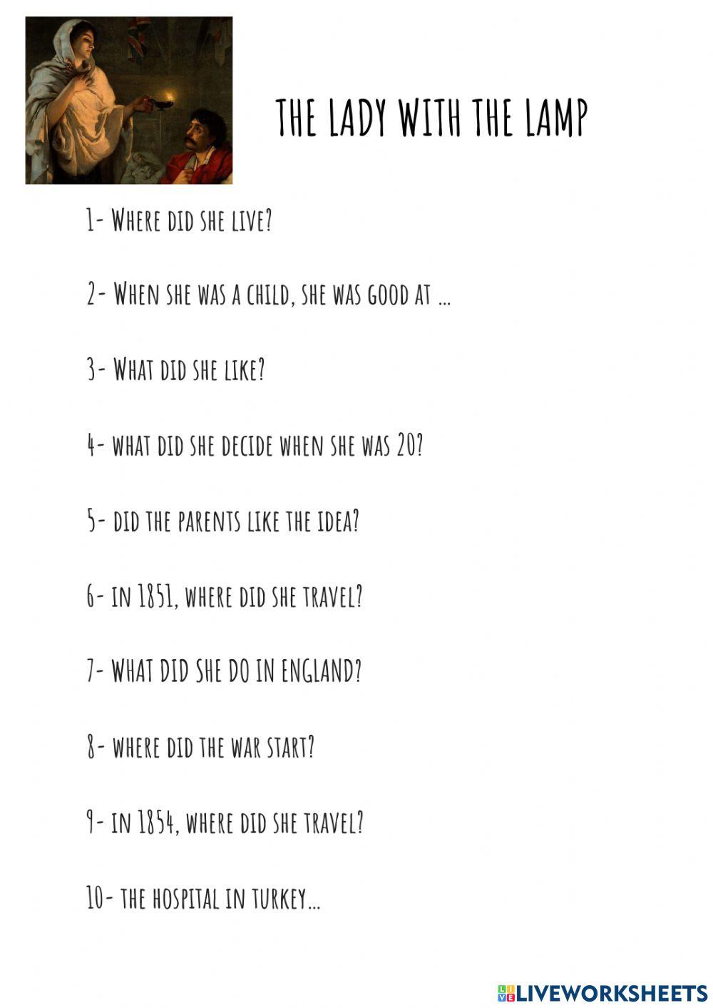 The lady with the lamp