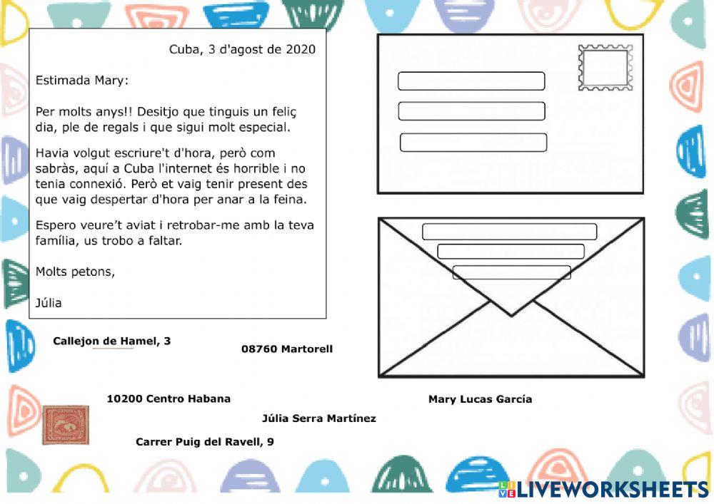 El sobre de la carta