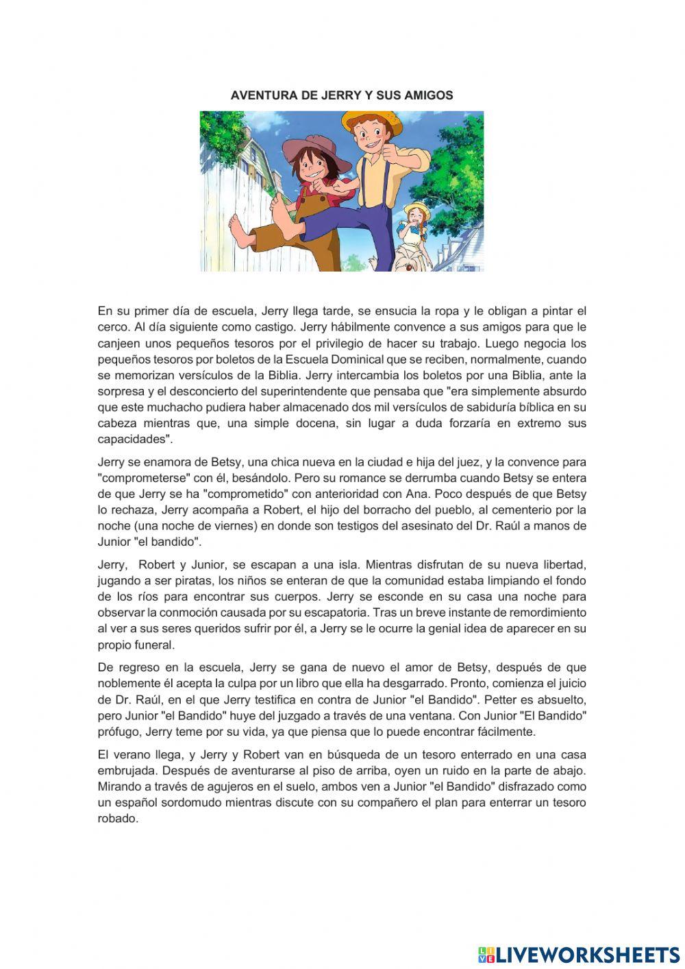 Aventura de jerry y sus amigos